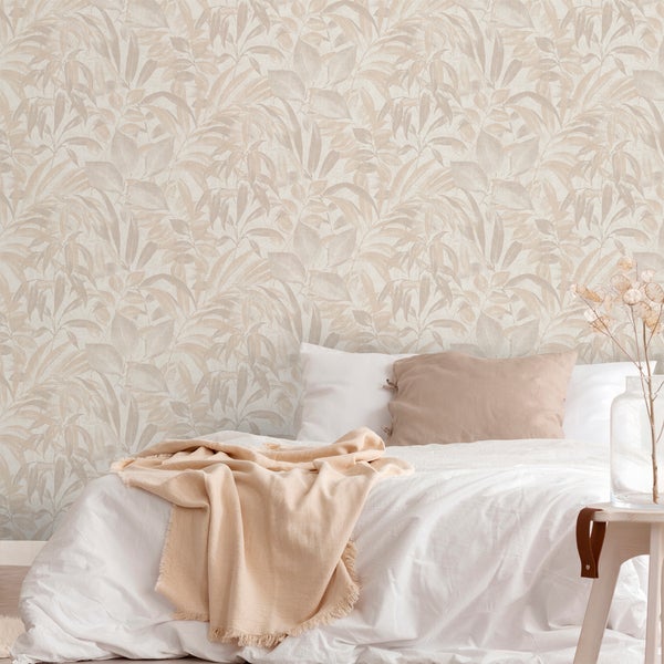 Sanders und Sanders Tapete Blätter Beige - 53 cm x 10 m - 640229