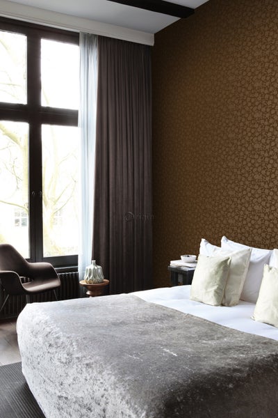 Origin Wallcoverings Tapete Blumen Braun und Gold - 53 cm x 10.05 m - 345439