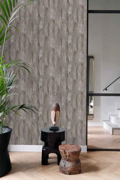 Origin Wallcoverings Tapete Blätter Taupe - 53 cm x 10.05 m - 347367
