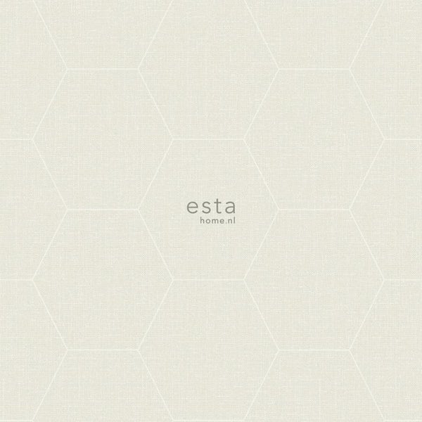 ESTAhome Tapete Wabenmuster Beige - 53 cm x 10.05 m - 148749