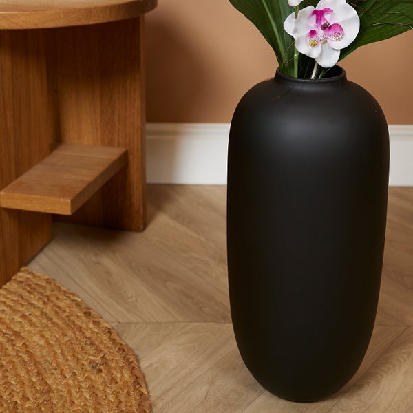 1x WL Vase Magret schwarz D19H40