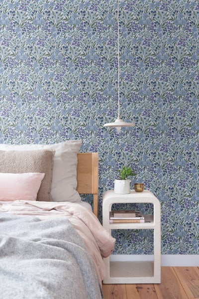 ESTAhome Tapete Blumen Blau - 50 x 900 cm - 131447