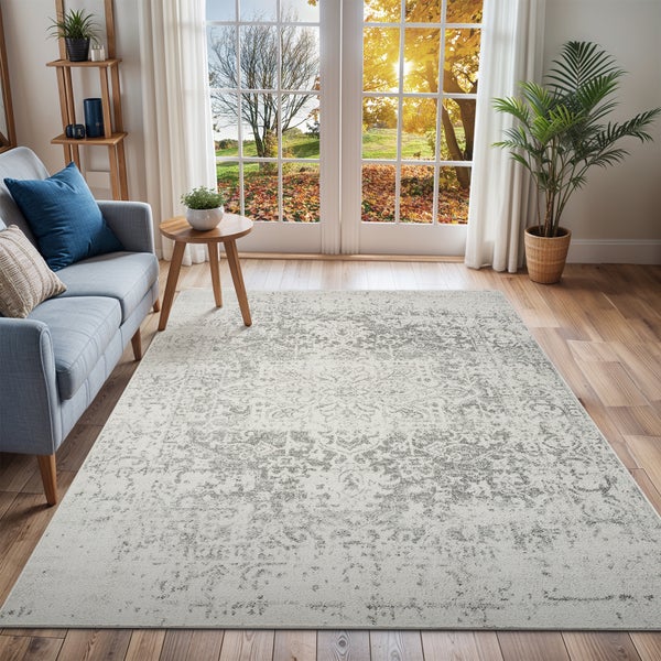 Vintage Orientalischer Teppich Grau/Weiß 120x170 cm JULIETTE