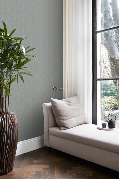 Origin Wallcoverings Tapete Fischgrätmuster Blaugrau - 53 cm x 10.05 m - 347667