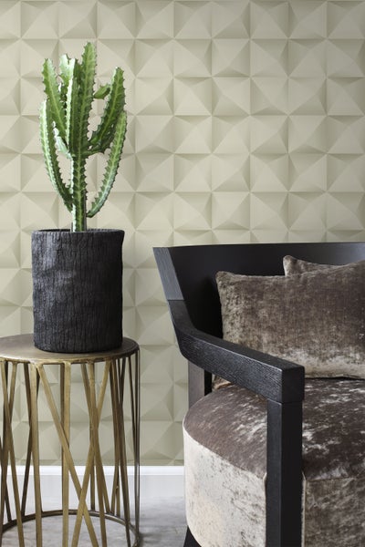 Origin Wallcoverings Tapete 3D Muster Hellbeige - 50 x 900 cm - 347959