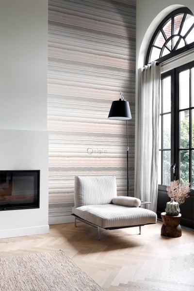 Origin Wallcoverings Tapete Marmor-Optik Pfirsichrosa und Beige - 53 cm x 10.05 m - 337236