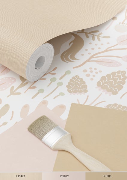 ESTAhome Tapete Einhörner Beige - 53 cm x 10.05 m - 139873