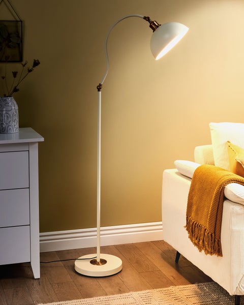 Stehlampe LENNON verstellbar Metall Hellbeige