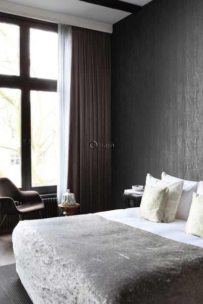 Origin Wallcoverings Tapete Holz-Optik Schwarz - 53 cm x 10.05 m - 347558
