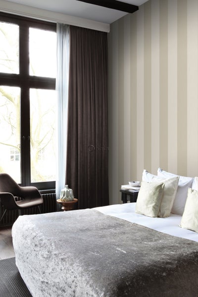 Origin Wallcoverings Tapete Streifen Beigebraun - 53 cm x 10.05 m - 347016