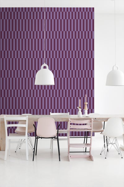 ESTAhome Tapete Streifen Aubergineviolett - 50 x 900 cm - 131423
