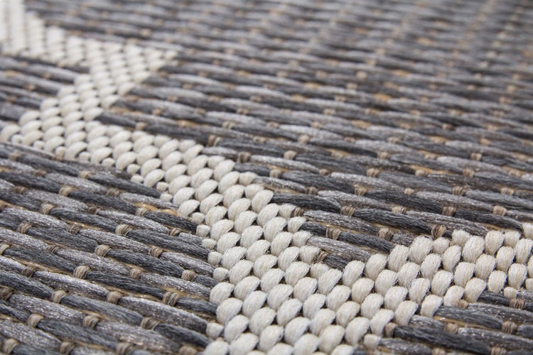 Flachflor Teppich Leonie Grau Modern 200 x 290 cm