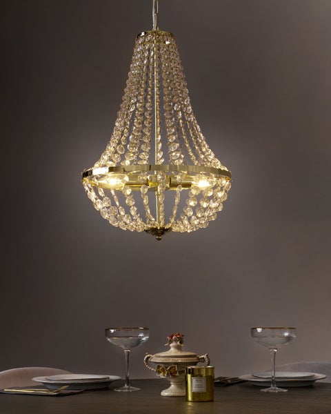 Kronleuchter DIAMANTE Metall Gold