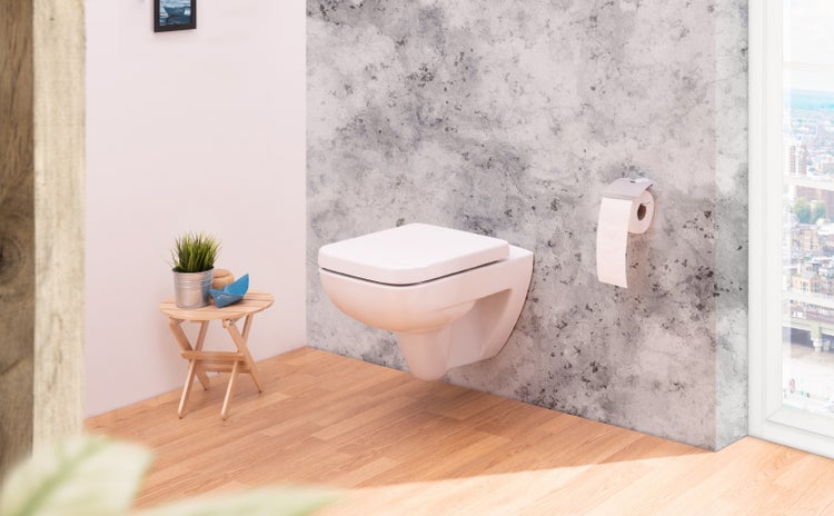 Calmwaters® WC Sitz für Keramag Renova Nr. 1 Plan 202150 & 202160, antibakterieller Toilettensitz mit Absenkautomatik, Duroplast Klositz, Toilettendeckel abnehmbar, überlappend, Weiß, 26LP3461