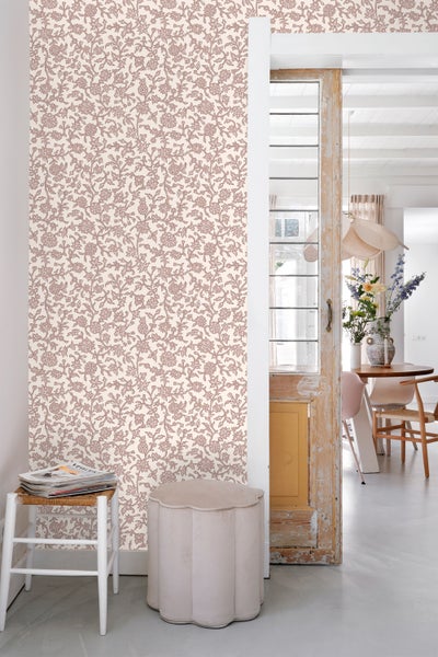 ESTAhome Tapete Blumenmuster Lila - 50 x 900 cm - 131522