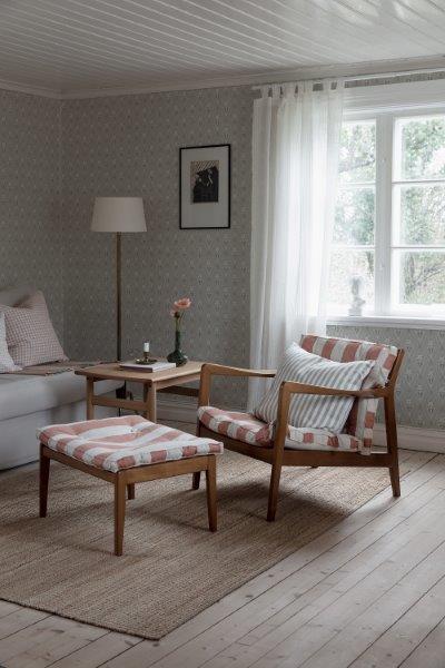 Borastapeter Tapete Blumen Grau - 53 cm x 10.05 m - 660006