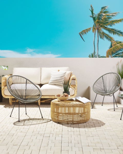 Gartenstuhl 2er Set ACAPULCO II Polyrattan Dunkelgrau