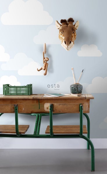 ESTAhome Fototapete kleine Wolken Hellblau - 200 x 279 cm - 158842
