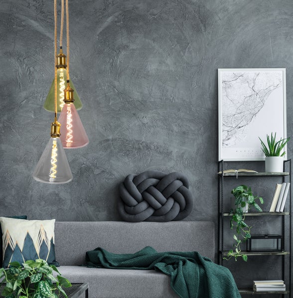 Skizze einer Glühbirne mit den Maßen 145 mm Durchmesser und 190 mm Länge