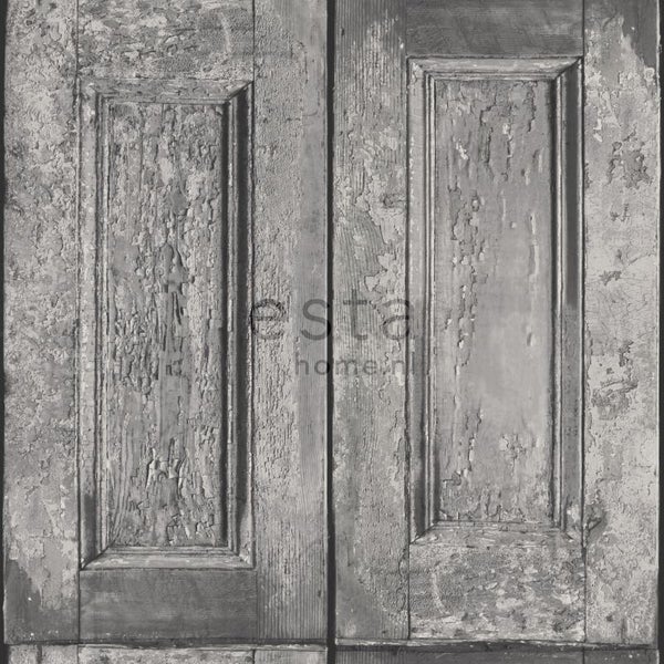 ESTAhome Tapete Paneeltüren Grau - 53 cm x 10.05 m - 138209