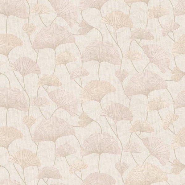 Borastapeter Tapete Ginkgoblätter Rosa - 53 cm x 10.05 m - 660865