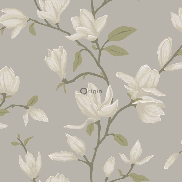 Origin Wallcoverings Tapete Magnolie Grün - 53 cm x 10.05 m - 347046