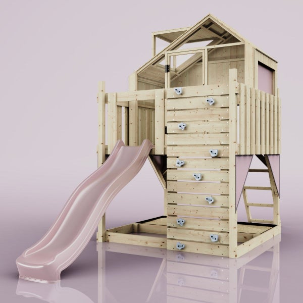 PolarPlay Spielhaus Meteorit aus Holz in Rosa,