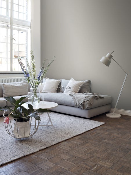 Origin Wallcoverings Tapete Uni Lila Grau - 53 cm x 10.05 m - 346614