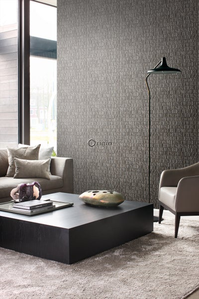 Origin Wallcoverings Tapete alte eiserne Druckbuchstaben Rostbraun - 53 cm x 10.05 m - 347592