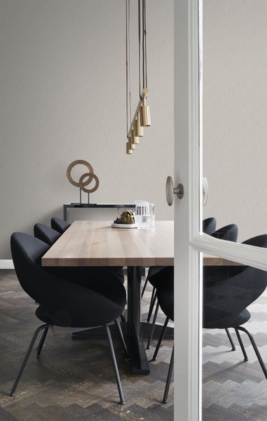 Origin Wallcoverings Tapete Leinen-Optik Graurosa - 53 cm x 10.05 m - 346625