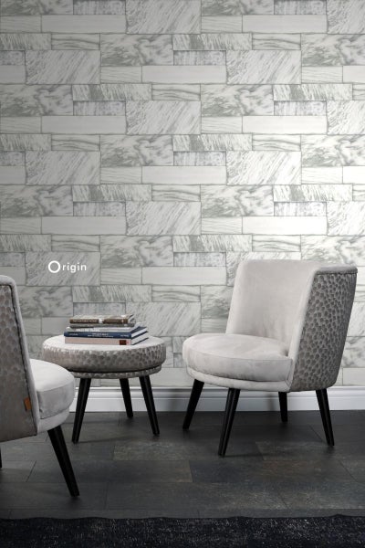 Origin Wallcoverings Tapete Marmor-Optik Crême-Weiß - 53 cm x 10.05 m - 337254