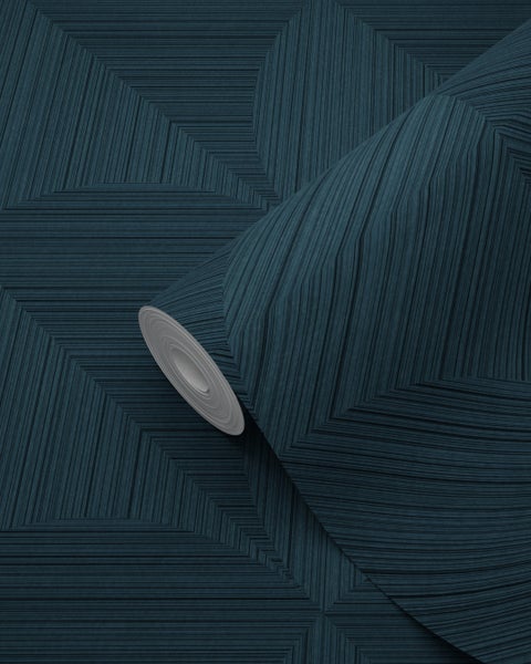 Origin Wallcoverings Tapete 3D Muster Dunkelblau - 53 cm x 10.05 m - 347940