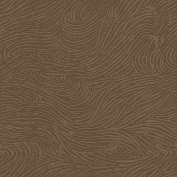 ESTAhome Tapete 3d Wellenförmige Linien Braun - 50 x 900 cm - 131366