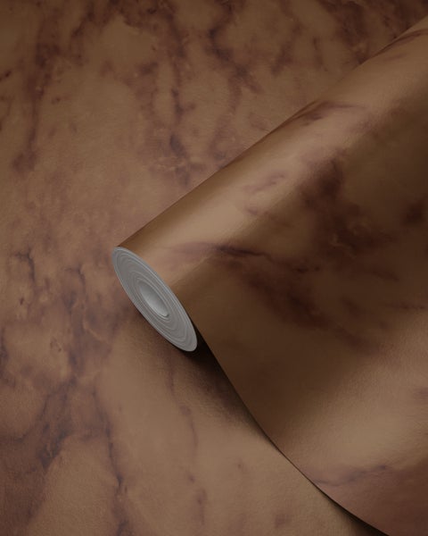 Origin Wallcoverings Tapete Marmor-Optik Rostbraun - 53 cm x 10.05 m - 347392