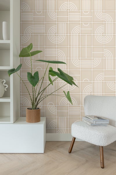 ESTAhome Fototapete 3D-Muster Beige - 150 x 279 cm - 159363