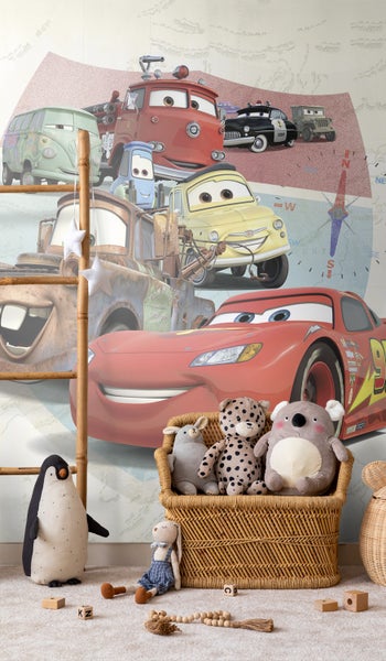 Wand mit Cars-Motiv im Kinderzimmer