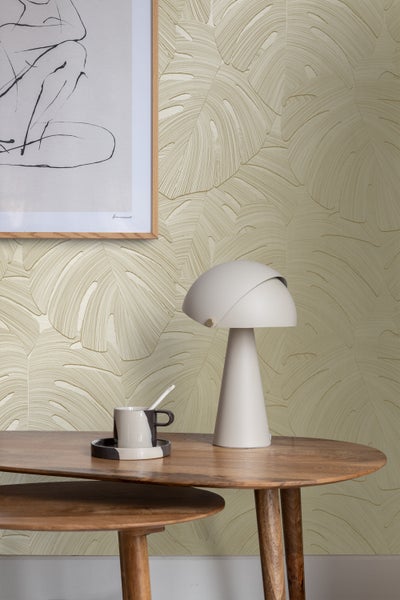 Origin Wallcoverings Tapete tropische Blätter Sandbeige - 53 cm x 10.05 m - 348025