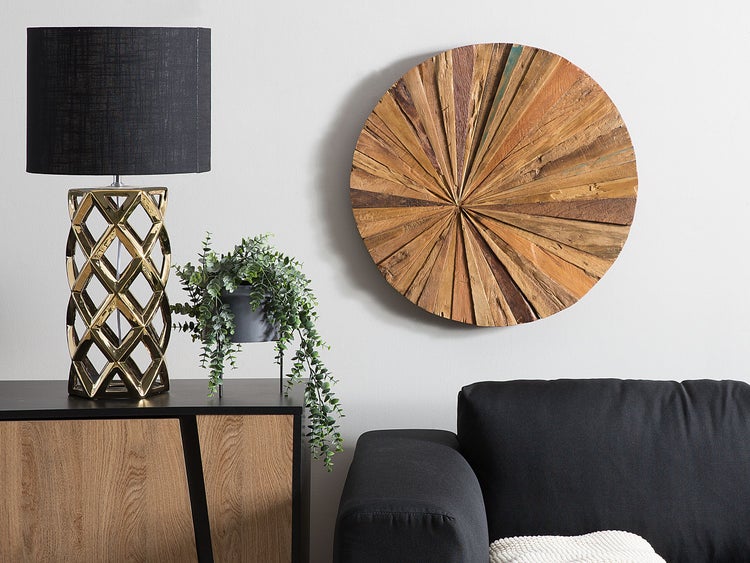 Wandobjekt MORELIA Teakholz 60 cm Braun
