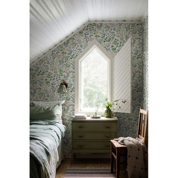 Blumentapete mit floralem Muster