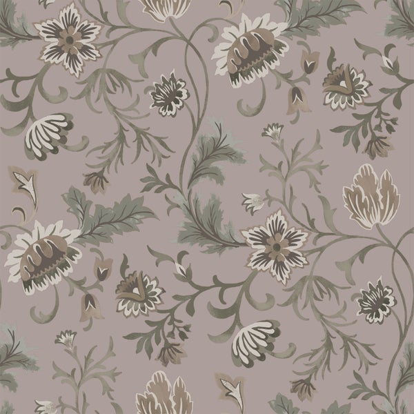 ESTAhome Tapete Blumenmuster Altrosa - 50 x 900 cm - 139414