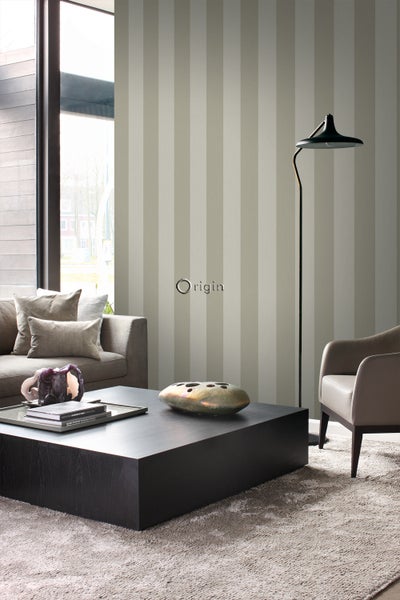 Origin Wallcoverings Tapete Streifen Hellbraun - 53 cm x 10.05 m - 347014