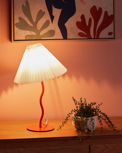 Tischleuchte ALWERO Metall Orange