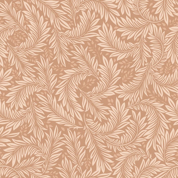 ESTAhome Tapete Blätter Terrakotta - 50 x 900 cm - 131140