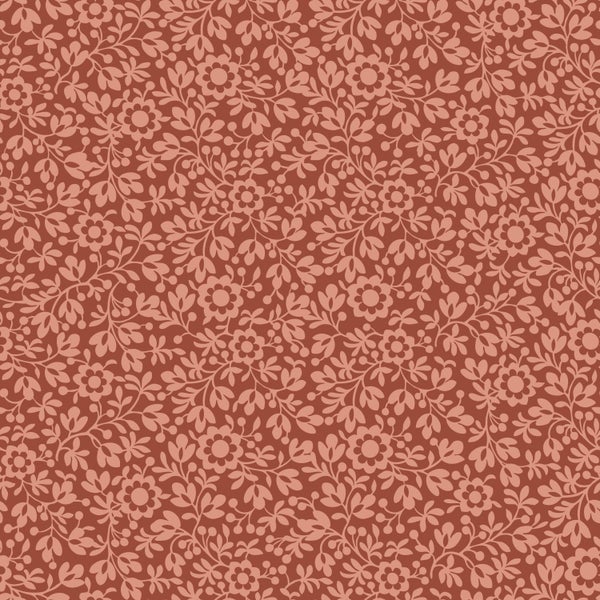 ESTAhome Tapete Blumen Terrakotta - 50 x 900 cm - 131671