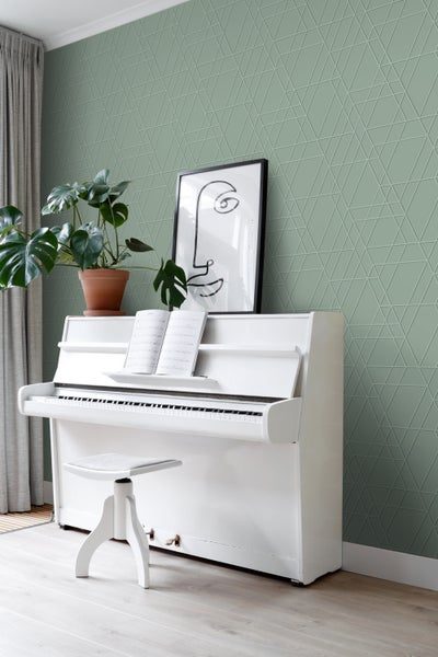 ESTAhome Tapete 3D-Muster Mintgrün - 50 x 900 cm - 139602