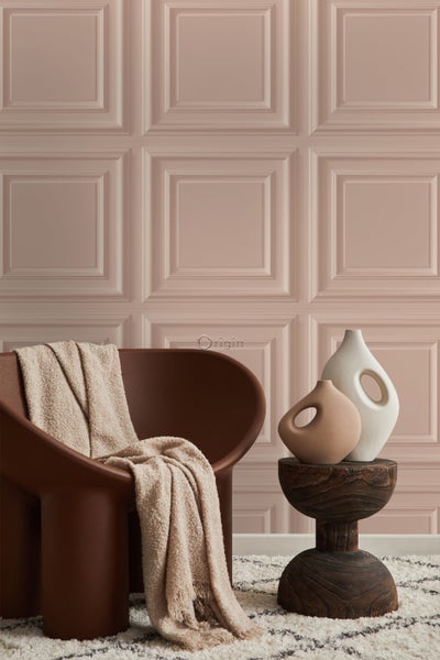 Origin Wallcoverings Tapete Holzwandverkleidung Altrosa - 53 cm x 10.05 m - 347829