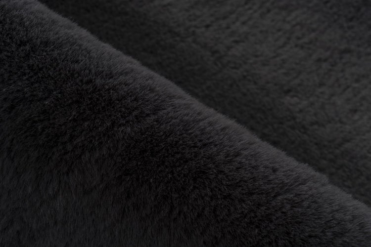 Kurzflor Teppich Enchantia Dunkelgrau 22 mm Uni 65 x 100 cm