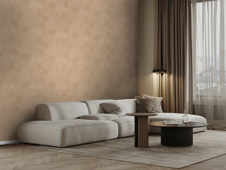 ESTAhome Tapete 3D-Muster Terrakotta - 50 x 900 cm - 139646