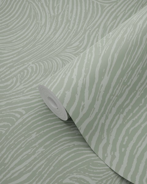 ESTAhome Tapete 3d Wellenförmige Linien Mintgrün - 50 x 900 cm - 139663