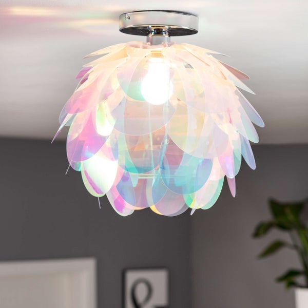 Deckenleuchte mit schimmernden, runden Elementen für den Innenbereich